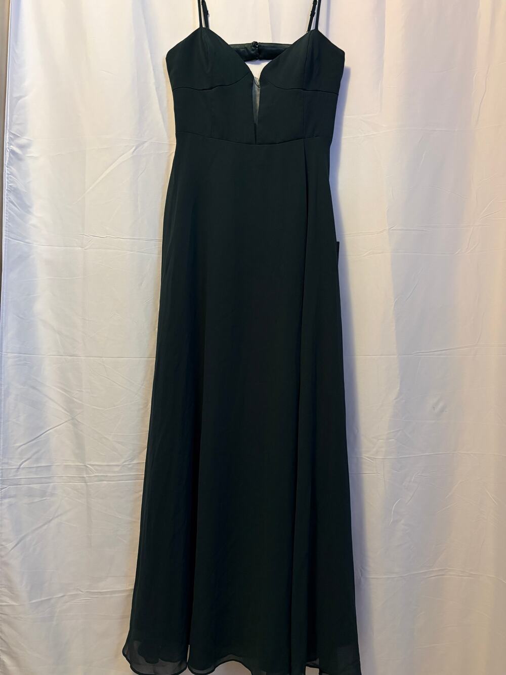 New Lulu's Cutout A-Line Maxi Dress Emerald Green Gown Sz L